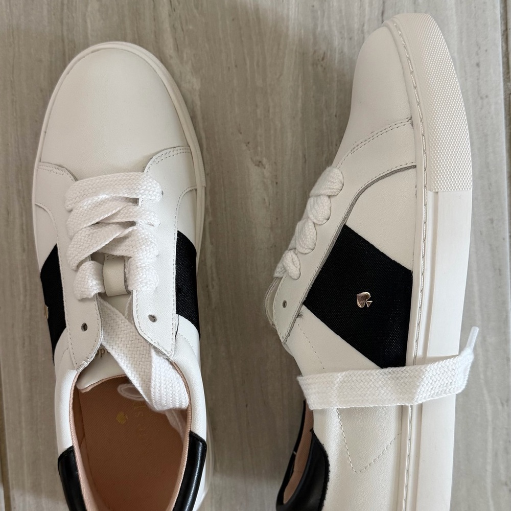 Kate Spade White and Black Women's Sneakers